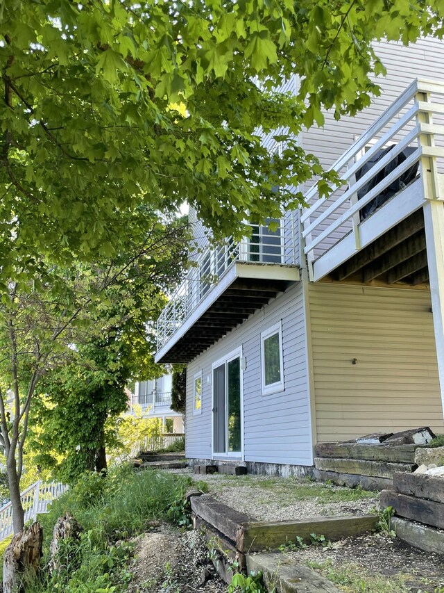 15657 Lakeview Dr, Buchanan, MI 49107 - rear view of property featuring a balcony