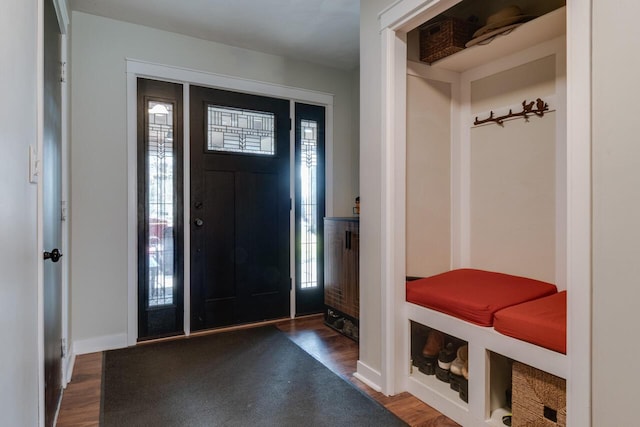 10989 E D E Ave, Richland, MI 49083 - foyer entrance featuring wood finished floors and baseboards