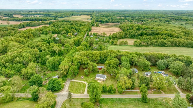 12021 Pope Church Rd, Springport, MI 49284 - aerial view of sparsely populated area featuring a heavily wooded area