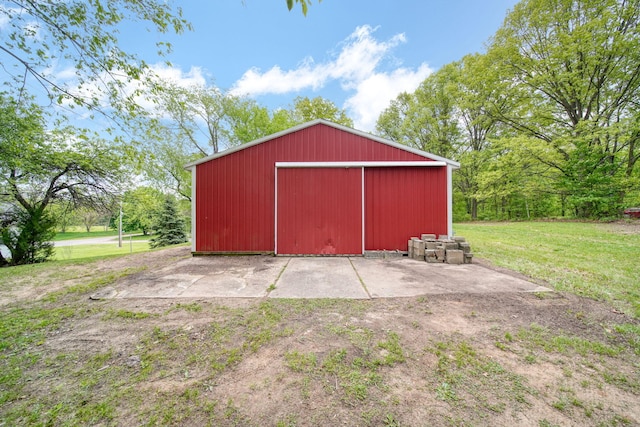 12021 Pope Church Rd, Springport, MI 49284 - view of pole building with a yard