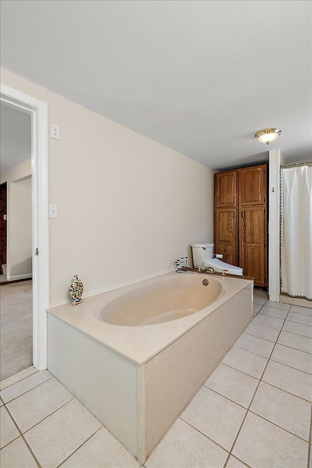 236 Simpson St, Grass Lake, MI 49240 - full bathroom with tile patterned floors and a garden tub