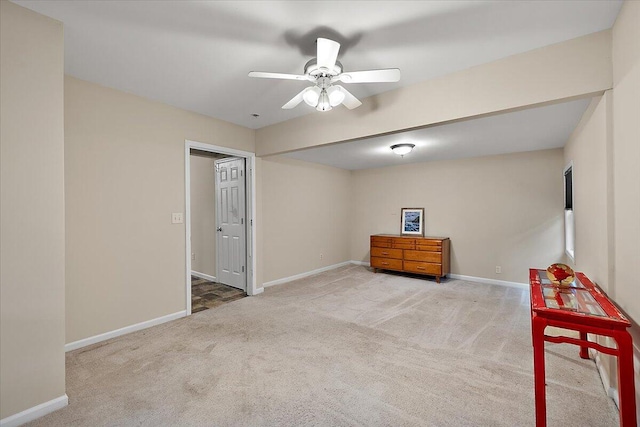 236 Simpson St, Grass Lake, MI 49240 - carpeted bedroom with baseboards and ceiling fan