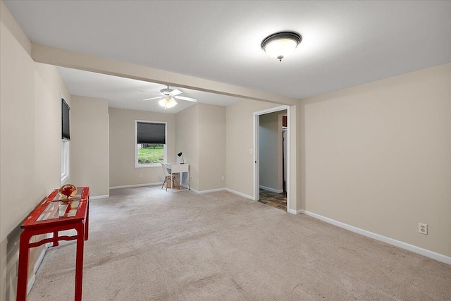 236 Simpson St, Grass Lake, MI 49240 - carpeted empty room with a ceiling fan and baseboards