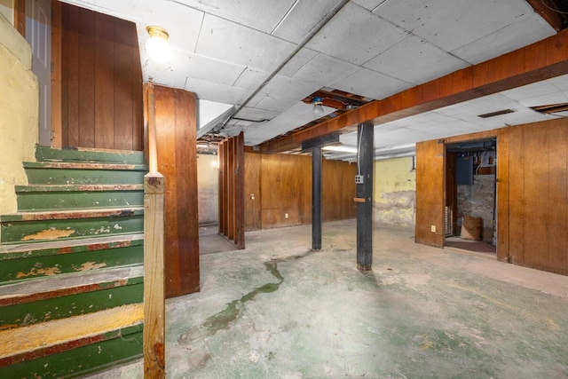 554 Ethel Ave SE, Grand Rapids, MI 49506 - unfinished basement with wood walls