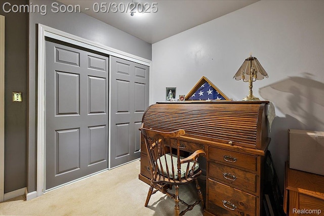 7188 Vicksburg Cir, Shelby Twp, MI 48317 - office area featuring carpet floors and baseboards