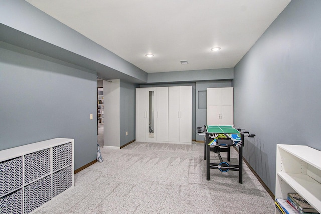 9490 N 12th St, Kalamazoo, MI 49009 - game room with carpet, baseboards, and recessed lighting