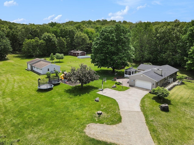 9490 N 12th St, Kalamazoo, MI 49009 - view from above of property featuring a forest
