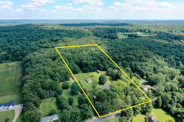 9490 N 12th St, Kalamazoo, MI 49009 - view of property location with a heavily wooded area and property parcel outlined