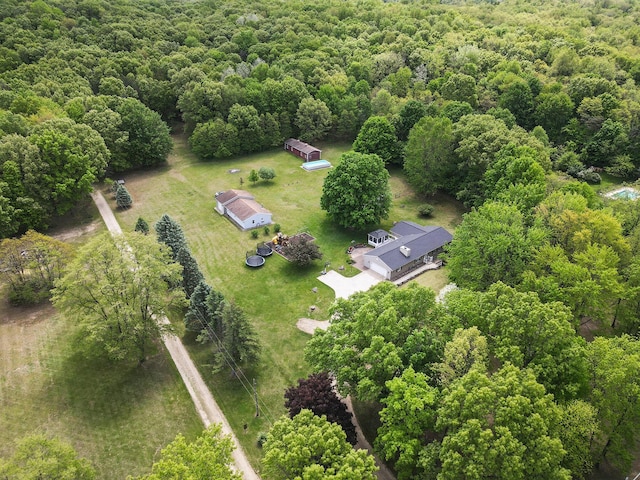 9490 N 12th St, Kalamazoo, MI 49009 - aerial overview of property's location featuring a heavily wooded area
