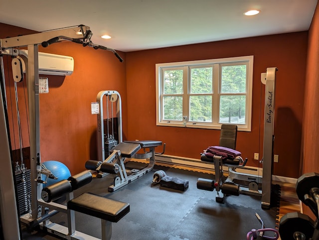 6919 Abrahamson Rd, Ludington, MI 49431 - workout area featuring recessed lighting and baseboards
