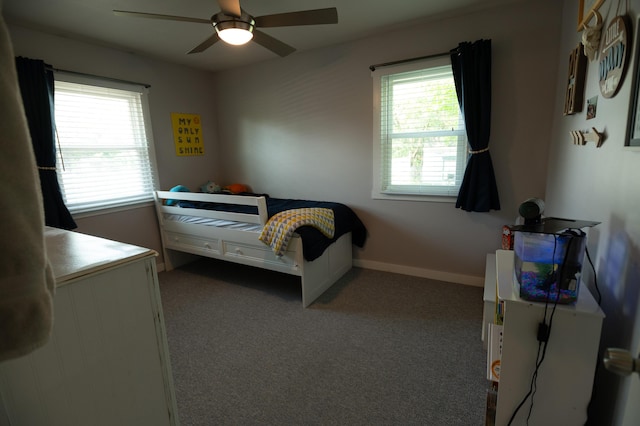 4314 Wilson Ave SW, Grandville, MI 49418 - carpeted bedroom featuring baseboards and a ceiling fan