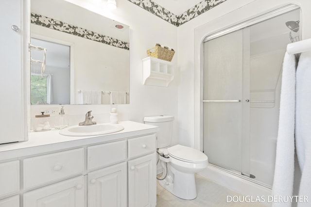 7470 Parmalee Rd, Middleville, MI 49333 - full bath with a stall shower, vanity, and toilet