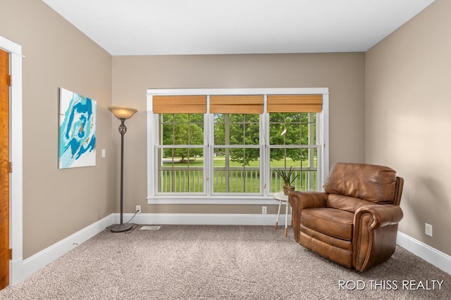 12644 60th Ave, Allendale, MI 49401 - living area featuring carpet flooring, healthy amount of natural light, and baseboards