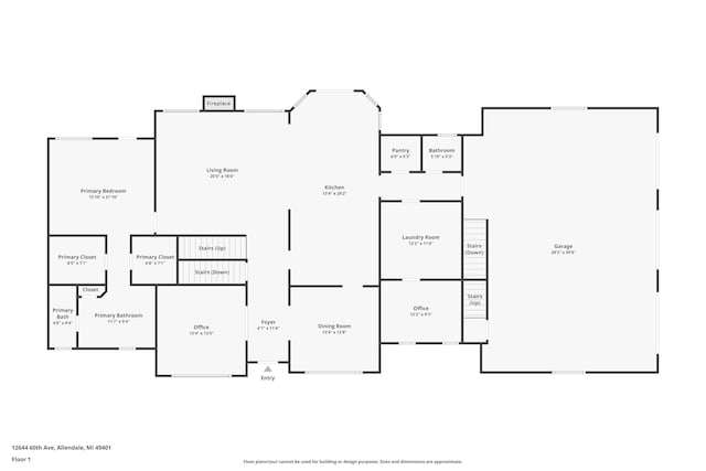 12644 60th Ave, Allendale, MI 49401 - floor plan / room layout