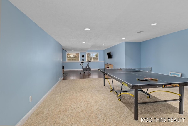 12644 60th Ave, Allendale, MI 49401 - rec room featuring carpet flooring, baseboards, and recessed lighting
