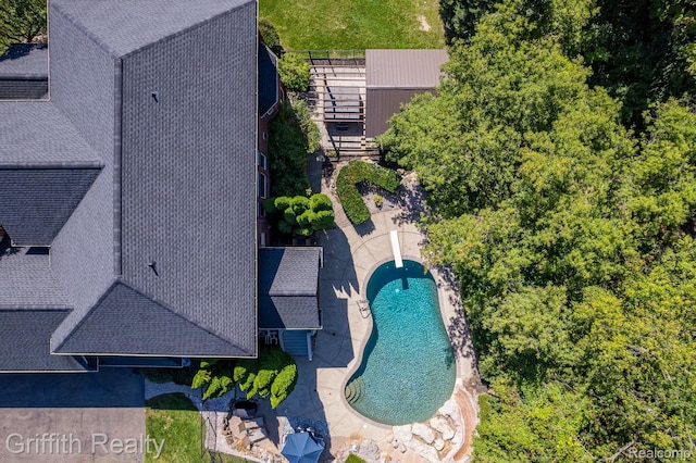 1804 Morgan Lake Ct, Brighton, MI 48114 - drone / aerial view of a pool area