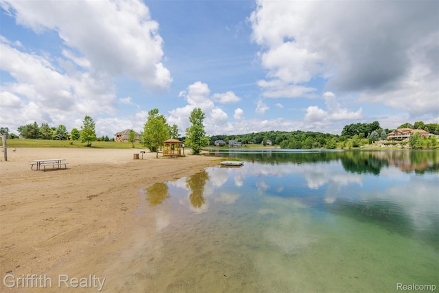 1804 Morgan Lake Ct, Brighton, MI 48114 - water view with a gazebo