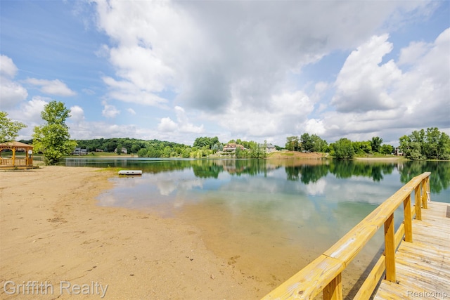 1804 Morgan Lake Ct, Brighton, MI 48114 - water view with a gazebo