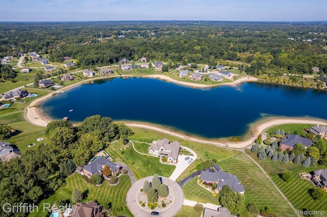1804 Morgan Lake Ct, Brighton, MI 48114 - view of property location with a large body of water and a heavily wooded area