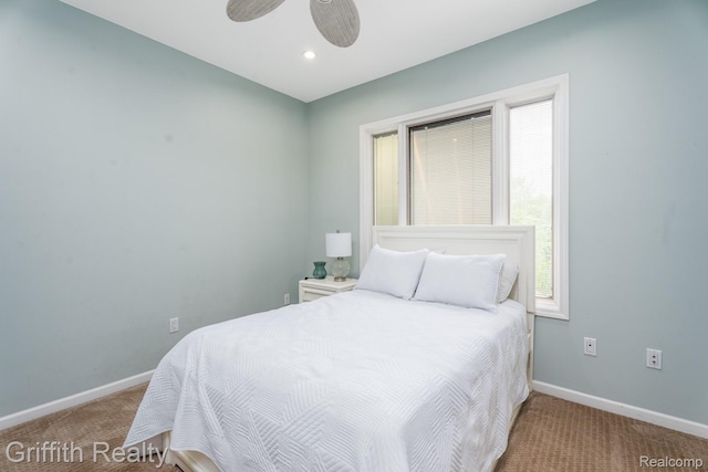 1804 Morgan Lake Ct, Brighton, MI 48114 - bedroom with carpet, baseboards, recessed lighting, and a ceiling fan