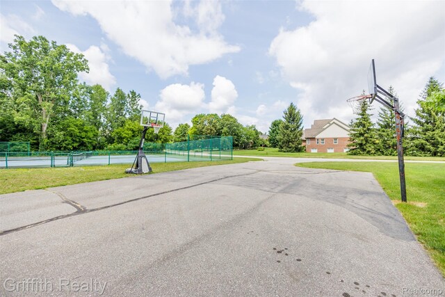 1804 Morgan Lake Ct, Brighton, MI 48114 - view of sport court featuring a tennis court and community basketball court