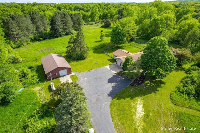 4700 M-79, Nashville, MI 49073 - aerial view of property and surrounding area with a heavily wooded area