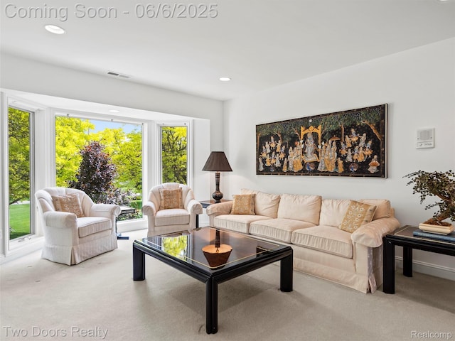 532 Shrewsbury Dr, Clarkston, MI 48348 - carpeted living room featuring recessed lighting