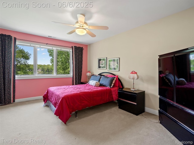 532 Shrewsbury Dr, Clarkston, MI 48348 - bedroom with carpet floors, baseboards, and a ceiling fan