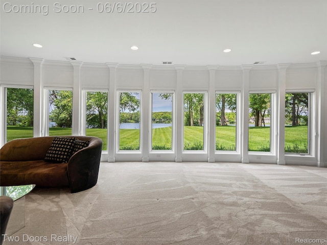 532 Shrewsbury Dr, Clarkston, MI 48348 - sunroom featuring a water view