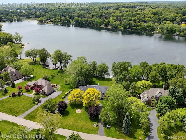 532 Shrewsbury Dr, Clarkston, MI 48348 - bird's eye view of a large body of water and a forest