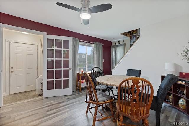 13902 Toepfer Rd, Warren, MI 48089 - dining space featuring wood finished floors and a ceiling fan