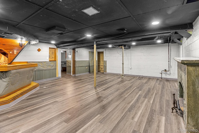 1860 Moran Ave, Lincoln Park, MI 48146 - finished basement with wood finished floors