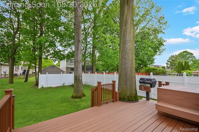 13936 Grove Park Dr, Sterling Heights, MI 48313 - deck featuring a grill