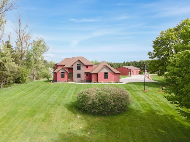 17582 Leroy Rd, Leroy, MI 49655 - view of front of house featuring a front yard