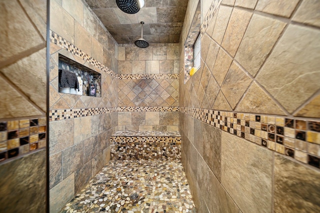 17582 Leroy Rd, Leroy, MI 49655 - bathroom featuring tiled shower