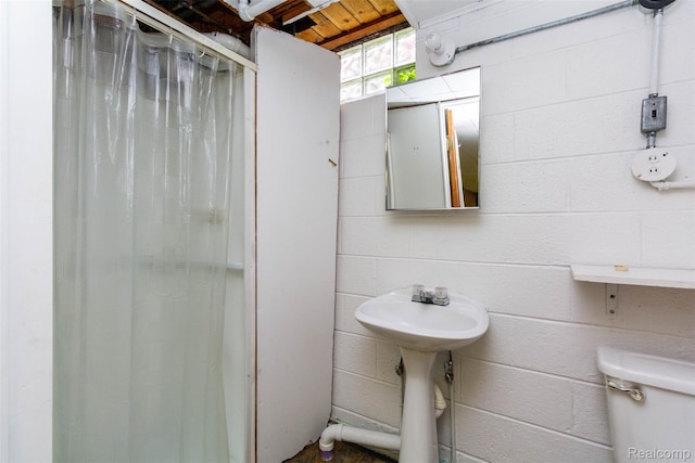 20550 Fairway Ln, Grosse Pointe Woods, MI 48236 - bathroom featuring toilet and curtained shower