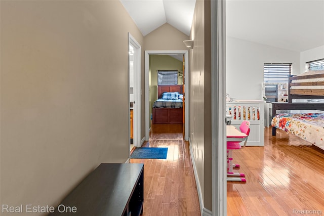 5410 Argyle St, Dearborn, MI 48126 - hall featuring vaulted ceiling and wood-type flooring