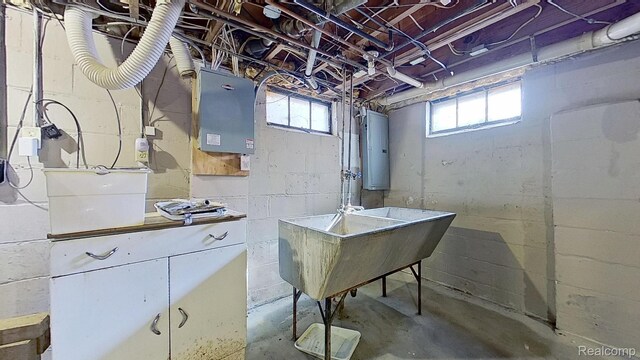 416 Marquette St, Flint, MI 48504 - basement featuring electric panel