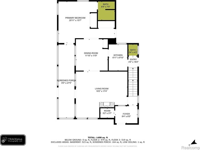416 Marquette St, Flint, MI 48504 - floor plan / room layout