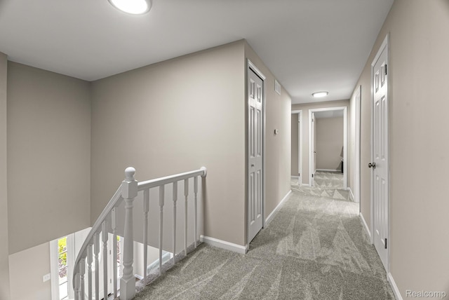 4766 Quarton Rd, Bloomfield, MI 48302 - corridor with an upstairs landing, carpet flooring, and baseboards