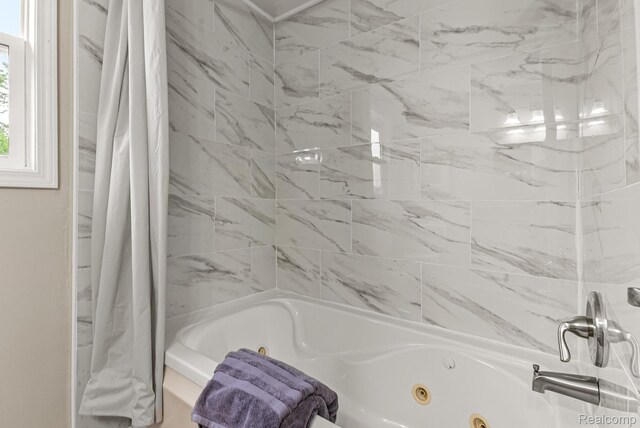 4766 Quarton Rd, Bloomfield, MI 48302 - bathroom featuring a combined bath / shower with jetted tub