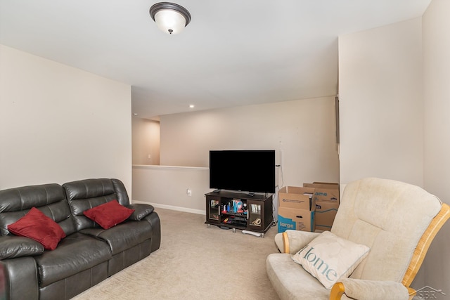 7302 Geraldine Cir, Swartz Creek, MI 48473 - carpeted living room with baseboards