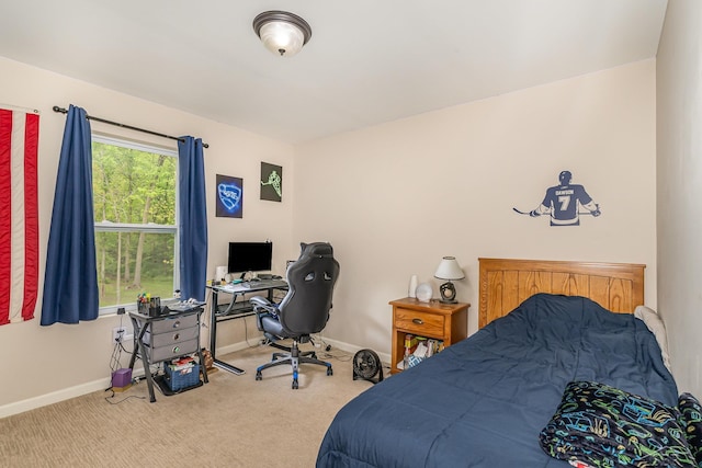 7302 Geraldine Cir, Swartz Creek, MI 48473 - carpeted bedroom with baseboards and a desk