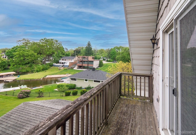3266 Benstein Rd, Commerce Twp, MI 48382 - balcony featuring a water view and view of scattered trees