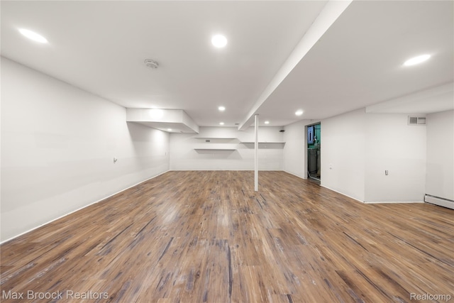 28290 Inkster Rd, Southfield, MI 48034 - finished below grade area featuring recessed lighting and wood finished floors