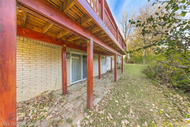28290 Inkster Rd, Southfield, MI 48034 - view of home's exterior featuring brick siding and a patio area