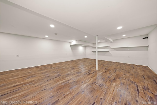 28290 Inkster Rd, Southfield, MI 48034 - finished below grade area with recessed lighting and wood finished floors