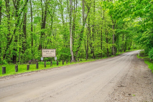 5400 Laura Dr, Shelbyville, MI 49344 - view of dirt / gravel road with a forest view