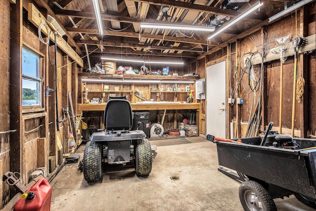 3050 Thorpe Dr, Delton, MI 49046 - basement featuring a workshop area