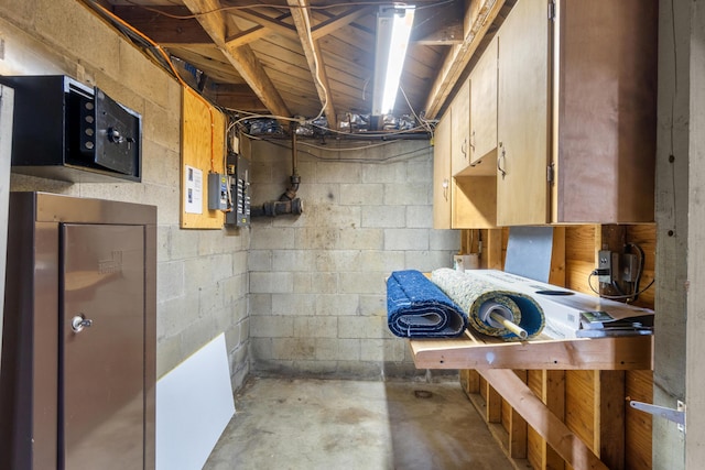 210 E Palmer Ave, Jackson, MI 49203 - unfinished basement with electric panel
